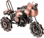 PLAFOPE Retro Style Motorcycle Ornament Iron Art Metal Desktop Decor for Office Home