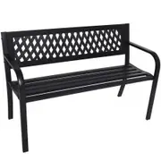 Wallaroo Steel Outdoor Garden Bench 2 to 3-Seater - Lattice