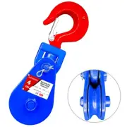 4 ton Snatch Block with Hook, 4.5" Sheave 1/2" Inch Wire Rope Snatch Block, 8...