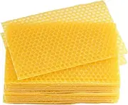 Beeswax Sheets 30Pcs Beeswax Foundation Sheets Wax Foundation for Bee Frames Natural Honeycomb Sheets Beeswax Sheets for Candle Making Beekeeping Supplies