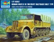 GERMAN SD.KFZ.9 18 TON HEAVY HALFTRACK EARLY TYPE 1/72 tank Trumpeter model kit