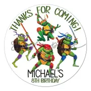 Ninja Turtles Mutant Mayhem Stickers for lollipops goody bags party favors