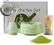 Matchas Making Kit - Spoon Japanese Tea Tools - Ceramic Kitchen Green Tea Gadgets Utensils Tool Kit for Youth Women Men Boys Girls Family