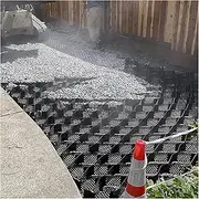 2" Tall Gravel Ground Grid Driveway Stabilization Grids for Landscaping Parking Lots Garden,Yard Laying Pea Stone/Crushed Limestone/Soil(3x10m/10x32.8ft)