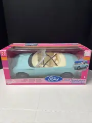 2003 Mattel Barbie Car, 17” Blue Ford Thunderbird Convertible