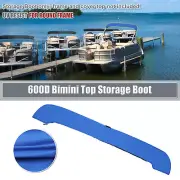 Boat Bimini Top Storage Boot Cover with Light Hole Pacific Blue 91"-96" Width
