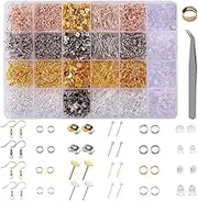 Earring Making Kit, Shynek 3600pcs Earring Making Supplies with Earring Hooks, Jump Rings, Earring Posts, Earring Backs and Jewelry Pliers Tools for Polymer Clay Earrings Making and Jewelry Repair