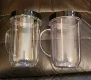 2 Pack 16 oz Tall Cup Replacement Part for Magic Bullet MB1001 Blenders