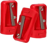 Angoily 3pcs Woodworking Pencil Sharpener Mini Pencil Sharpener Mini Handheld Pencil Sharpeners Hands Pencil Sharpener Pencil Sharpeners for Crayon Sharpener Red Plastic