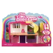 Mini BarbieLand Doll House Playset w/1.5in Doll & Surprise Dreamhouse #3 Purple