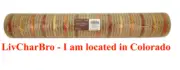 21" x 30' Fall Decorative Metallic Mesh Ribbon Fall Colors Stripes Place & Time