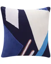 LR Home Scarlett Modern Patchwork Handmade Throw Pillow