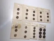 9 Cards(31) Vintage But New Light Brown Button Assortment By Streamline