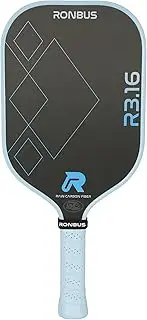 Ronbus R1.16/R2.16/R3.16 Raw Toray T700 Carbon Fiber Pickleball Paddle with 16 mm Polypropylene Honeycomb Core