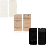 [Jomico Pty Ltd] JOMICO Bra Extender (3pack) 2 Hook- Includes Beige, Black, and White Strap Band Extensions - Soft Nylon With Sturdy Metal Hooks - Easy to Use and Machine Washable - Ideal for Pregnant Women