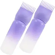 Healeved 2pcs Hairdressing Tool Scalp Oil Applicator Oil Applicator for Hair Oil Hair Applicator Hair Color Applicator Brushes Portable Travel Hair Comb Purple Plastic