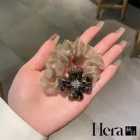 在飛比找森森購物網優惠-【Hera 赫拉】高級氣質水鑽大腸髮圈兩入組 H112112