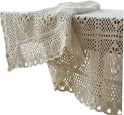 Rustic Country Style Crochet Tablecloth for Party Table Cover Outdoor Picnic Home Decor 60x60