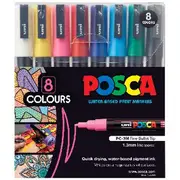 POSCA PC3M Paint Markers Assorted 8 Pack