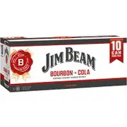 Jim Beam White & Cola Can (10 Pack)