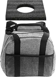 Bowling Ball Tote with Padded Ball Holder - Soft Inner Pad, Smooth Zipper Closure | Tote Bag with Mesh Storage Pocket for Bowling Centers, Clubs
