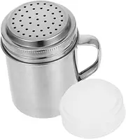 Vaguelly Stainless Steel Powder Shaker with Handle Cooking Seasoning Container for Salt Sugar and Flour Portable and Easy to Clean Shaker for Baking and Cooking