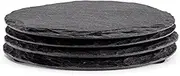 Coffee Culture Slate Coaster 4 Piece Set, 10 cm Size