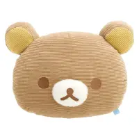 在飛比找momo購物網優惠-【San-X】拉拉熊 懶懶熊 療癒系列 燈芯絨大臉靠墊 抱枕