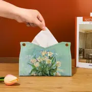 Van Gogh Tissue Case Oil Painting Car Tissue Box Desk Decoration Office