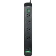 JACKSON RAP4 Raptor 4 Way Surge Protected Powerboard 30W Pd USB-C 30W Qc USB-a