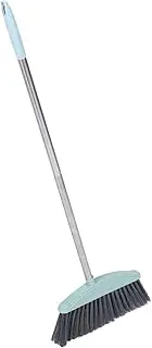 Long Handle Broom Household Brooms Outdoor Indoor Broom for Garages Courtyard Outdoor Home Kitchen Office Floor Cleaning Broom(Color:Sky-Blue)