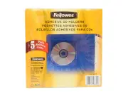 FELLOWES 5-PACK ADHESIVE CD/DVD HOLDERS CRC98315