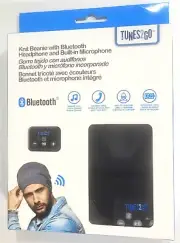 TUNES2GO Knit Beanie with Bluetooth Headphone and Built-in Microphone BHT-J237