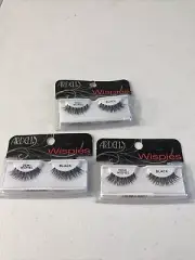 Lot Of 3 ARDELL Wispies Eyelashes Demi Wispies Black