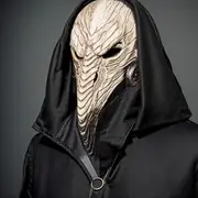 [x-merry toy] Bald Eagle Mask Long Nose Bird Plague Doctor Mask Half Face Beak Black Plaque Halloween Mask Costume Cosplay Party Props