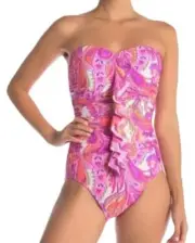 MIRACLESUIT MIRACLE CAMILLA 12 PINK PAISLEY SWIM SUIT SWIMMING COSTUME CRUISE