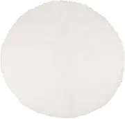 White Round Plush Carpet Area Rug 47.2x47.2 inches Fluffy Non Slip Modern Luxury Living Room Bedroom Nursery Room