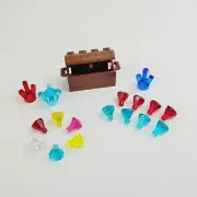 NEW LEGO Brown Treasure Chest with Diamonds Jewels Crystals RARE