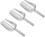 Alipis Ergonomic Design Stainless Steel Ice Scoop 10 Inch Ice Bucket Scoop Food Shovel Kitchen Gadget 3 Piece Set