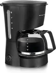 [Emerio] Small Filter Coffee Maker, 0.6L Glass Carafe for up to 5 Cups of Fresh Coffee, Removable Permanent Filter, Leakproof Function, 40 Minutes Auto Shut-Off, 600W