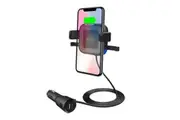 mBeat Gorilla Power 10W Wireless Car Charger with 2.4A USB Charging, Air Vent Clip & Windshield Stand
