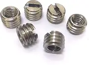 10x Slotted Screws Nuts Video Camera Tripod 1/4 to 3/8 Size Hot Shoe Socket Flash Platform Connect Adapter Single Foot Stand Gimbal Transfer Quick-Install Plate Conversion Photography Accessories