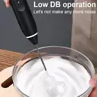 Electric Milk Frother Rechargeable 3Speed Foam Maker Handheld Whisk Drinks Mixer