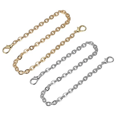 16"x0.22" Purse Chain Strap, 4Pcs Purse Handle Shoulder Strap(Silver+Gold)