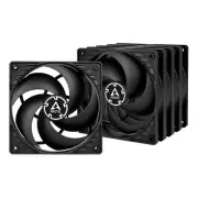 P12 Series Black Electronic Component Fan for Heatsinks and Radiators 5 Pack
