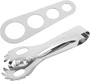 Alipis Spaghetti Tong and Measurer Tool Set Ergonomic Non Stick Pasta Serving Utensils Precision Fork for Portion Control Versatile Kitchen Tongs for Noodles and Pasta Dishes