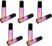 HONITANO 10Pcs Glass Roller Bottles Refillable Essential Oil Containers with Gradient Design Durable and Easy to Use for Perfumes Skin Care and Natural Oils