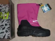 NIB KAMIK SNOWDRIFT Pink Black Warm Sze 4 Winter Snow Girls ON SALE Hard to find