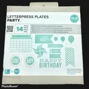 NEW We R Memory Keepers Letterpress Plates Party 14 Pieces Birthday Balloon