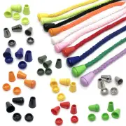 20pcs DIY Cord Ends Bell Stopper With Lid Lock Plastic Toggle Clips For Clothes